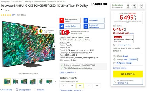 SAMSUNG QE55QN91B