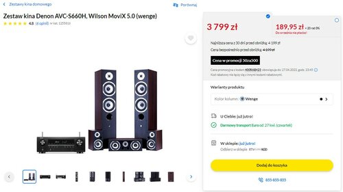 Denon AVC-S660H, Wilson MoviX 5.0