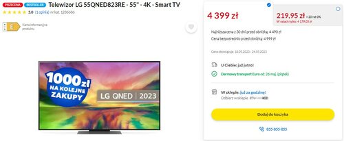 LG LG 55QNED823RE promocja