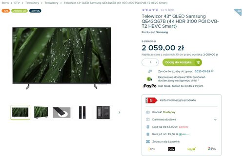 Telewizor Samsung QE43Q67B