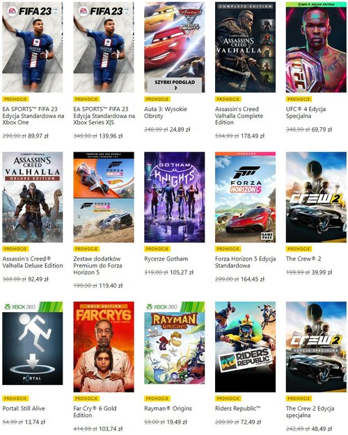 Promocje na Xbox Store