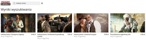 Indiana Jones filmy PREMIERY CANAL+