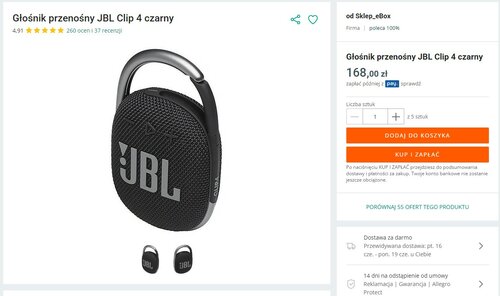 JBL Clip 4 niska cena
