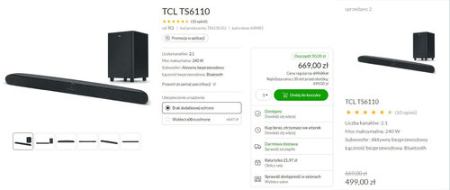 TCL TS6110 promocja