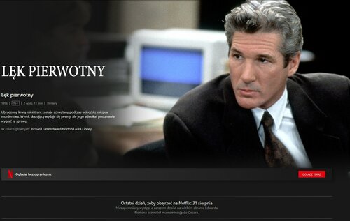 Lęk pierwotny Netflix