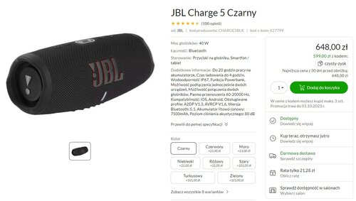 JBL Charge 5 promocja