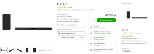 LG SN5 promocja