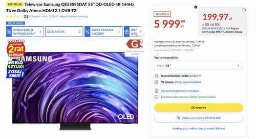 samsung 55s95d promocja rtv euro agd