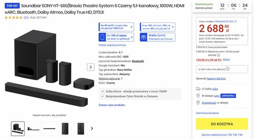 promocja soundbar sony bravia theatre system 6 zdjecie