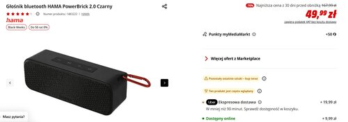 głośnik Hama PowerBrick 2.0 w promocji sklepu Media Markt