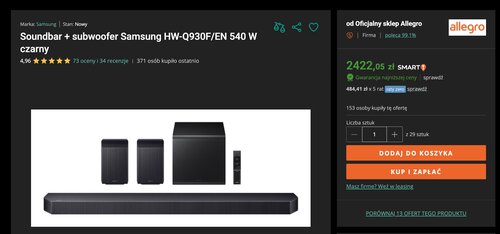 samsung hw-q930f promocja allegro