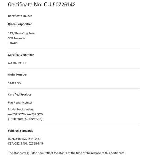 Alienware AW3926QW
