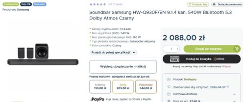 Samsung HW-Q930F Promocja