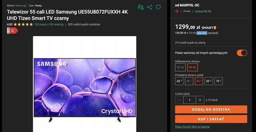 samsung 55 cali promocja