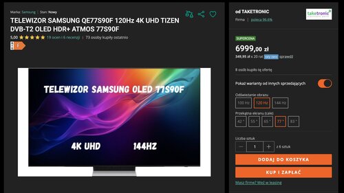 samsung s90f 77 cali