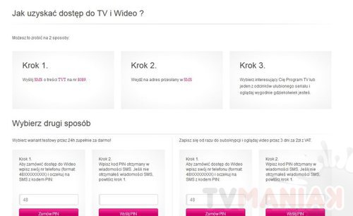 Dostęp do oferty T-Mobile